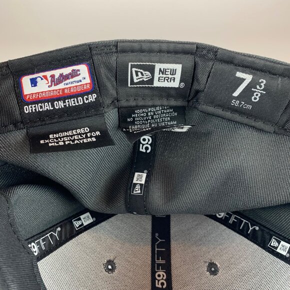 Los Angeles Dodgers MLB Gray New Era 59Fifty Fitted Hat Mens 7 3/8 - Picture 6 of 6